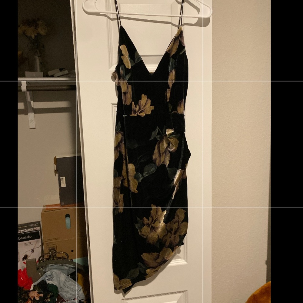 FLORAL ASYMMETRICAL COCKTAIL DRESS